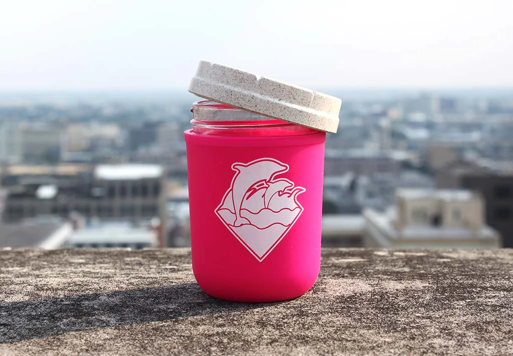 RE:STASH JAR 8oz Pink Dolphin "Waves Puff"  (+Re:vider & Boveda) - Image 4