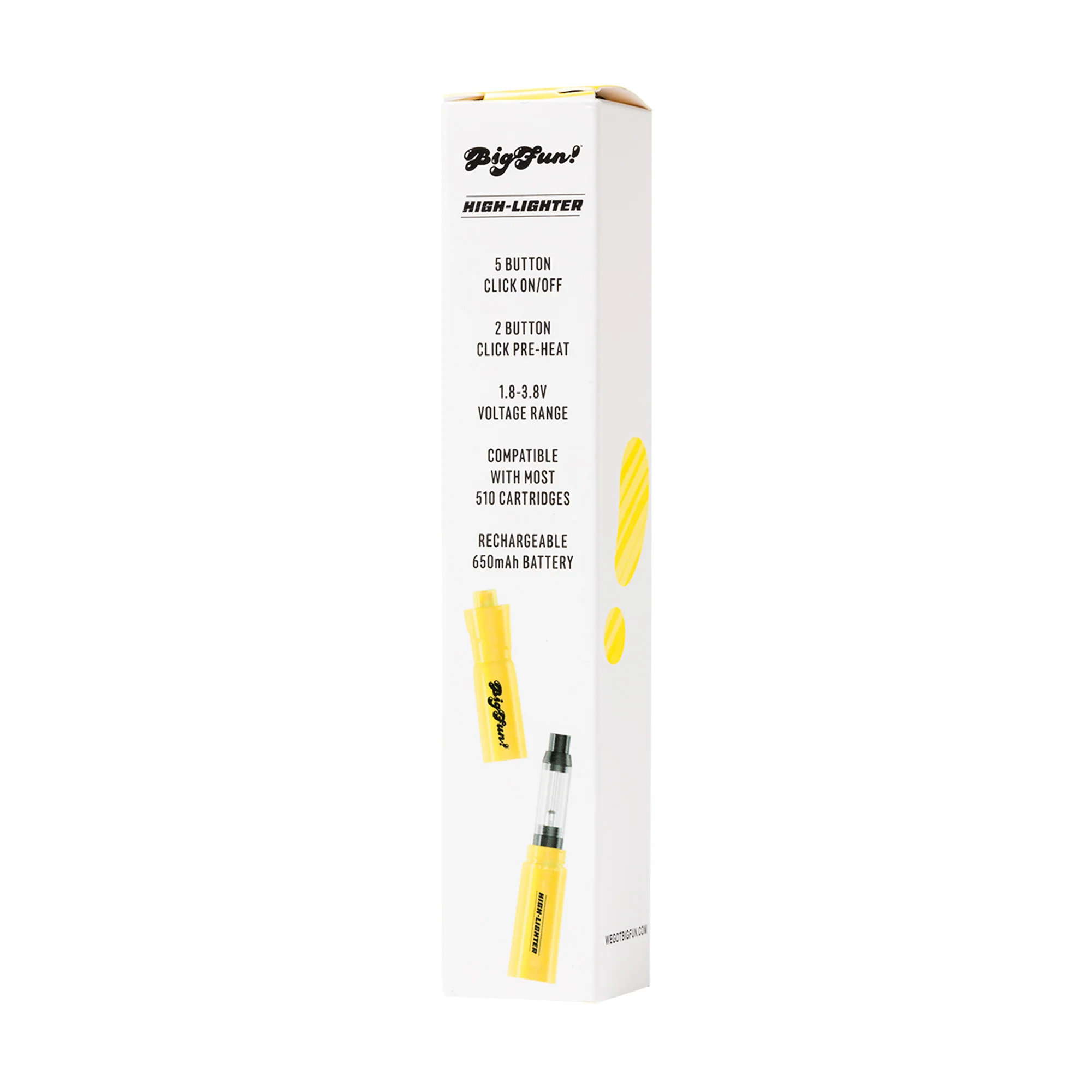 Big Fun High-lighter 510 Conceal Battery (Blue) - Image 4