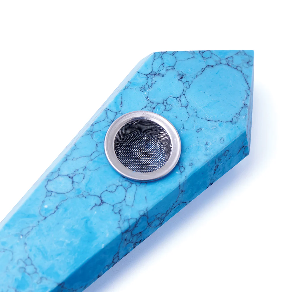 Blue Turquoise Gemstone Pipe - Image 4