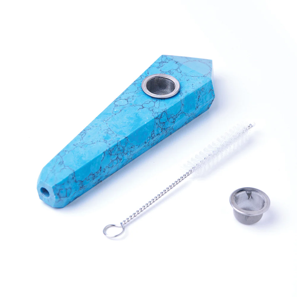 Blue Turquoise Gemstone Pipe - Image 5