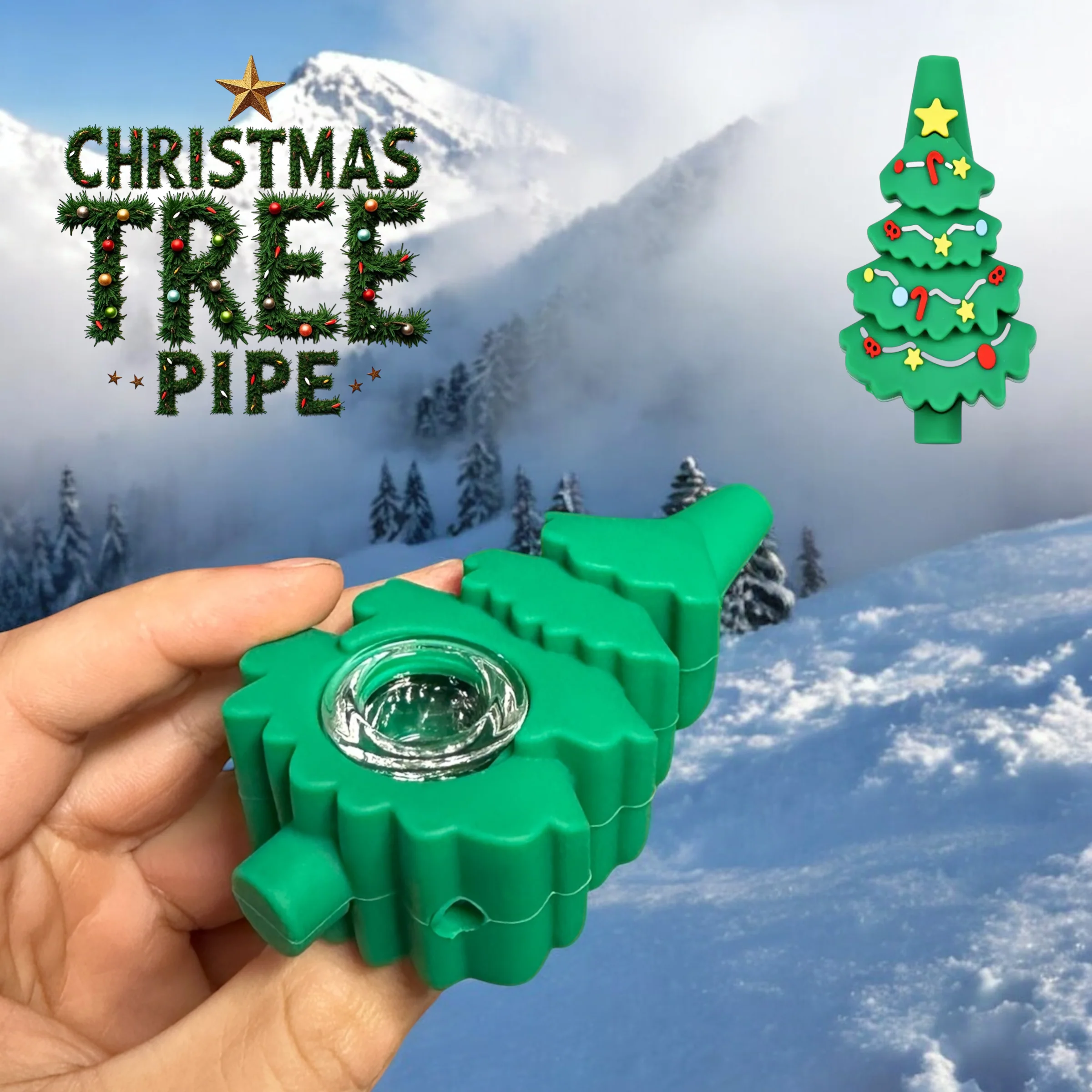 Christmas Silicone Hand Pipes - Image 7