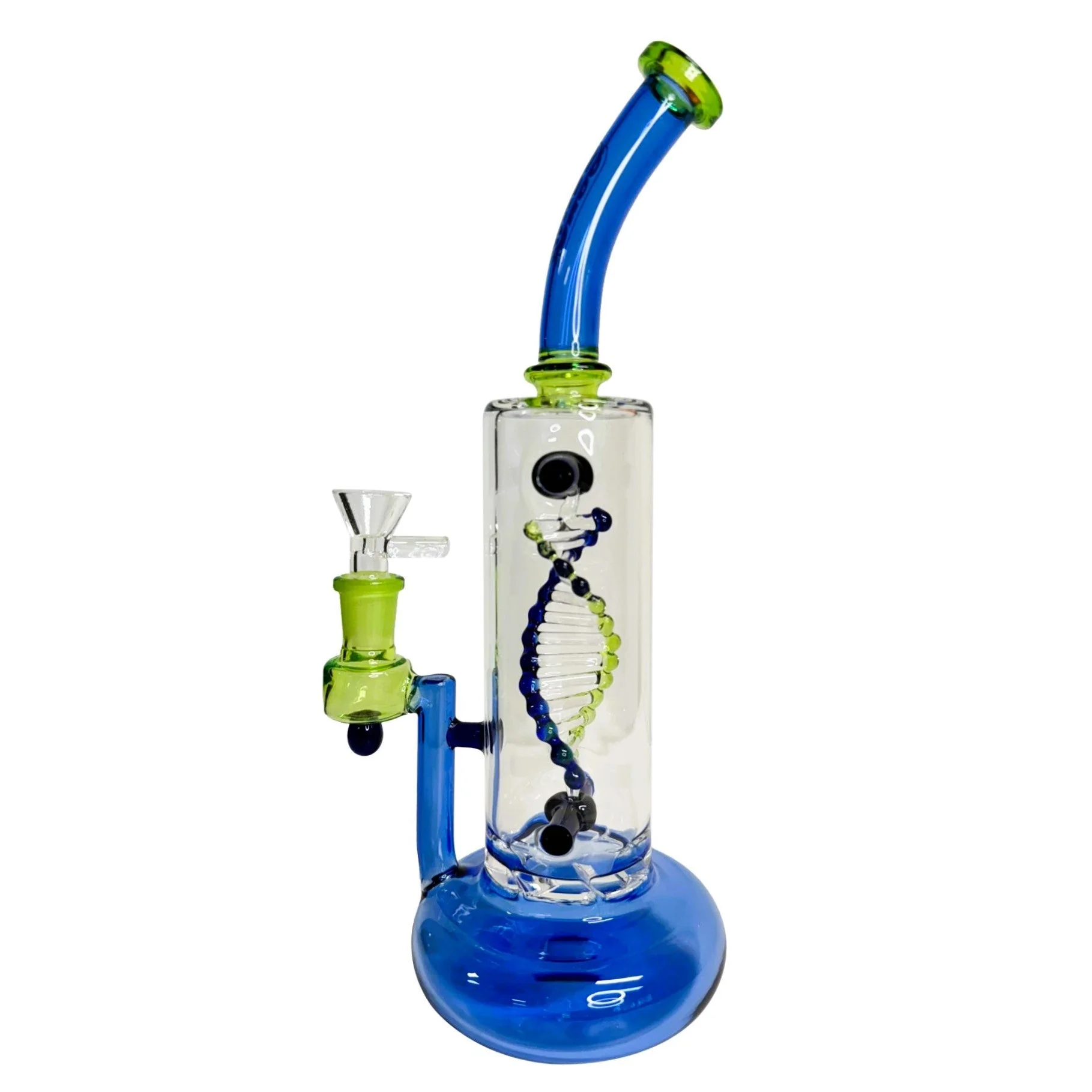 Spinning DNA & Turbine Perc Glass Water Pipe