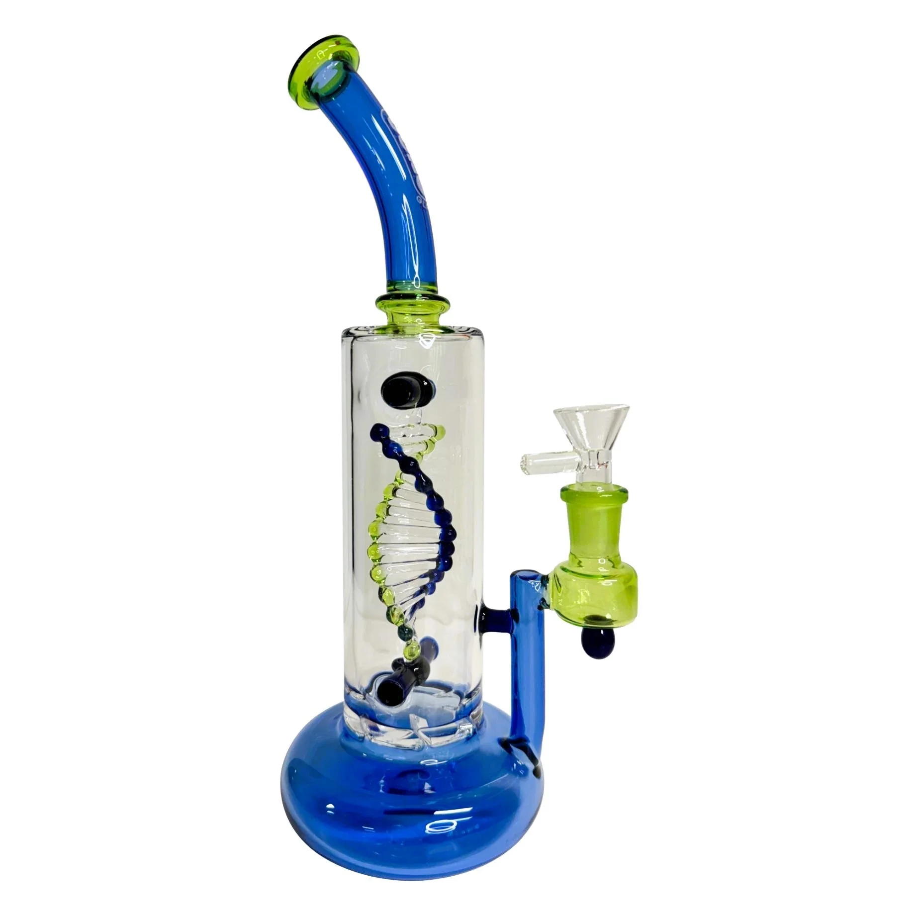 Spinning DNA & Turbine Perc Glass Water Pipe - Image 2