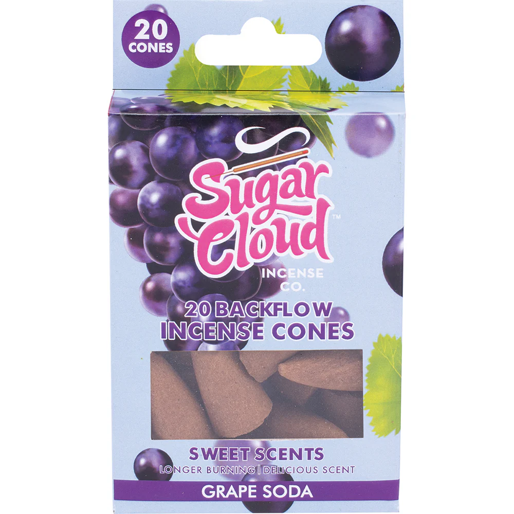Grape Soda Sugar Cloud Backflow Incense Cones (20 count)