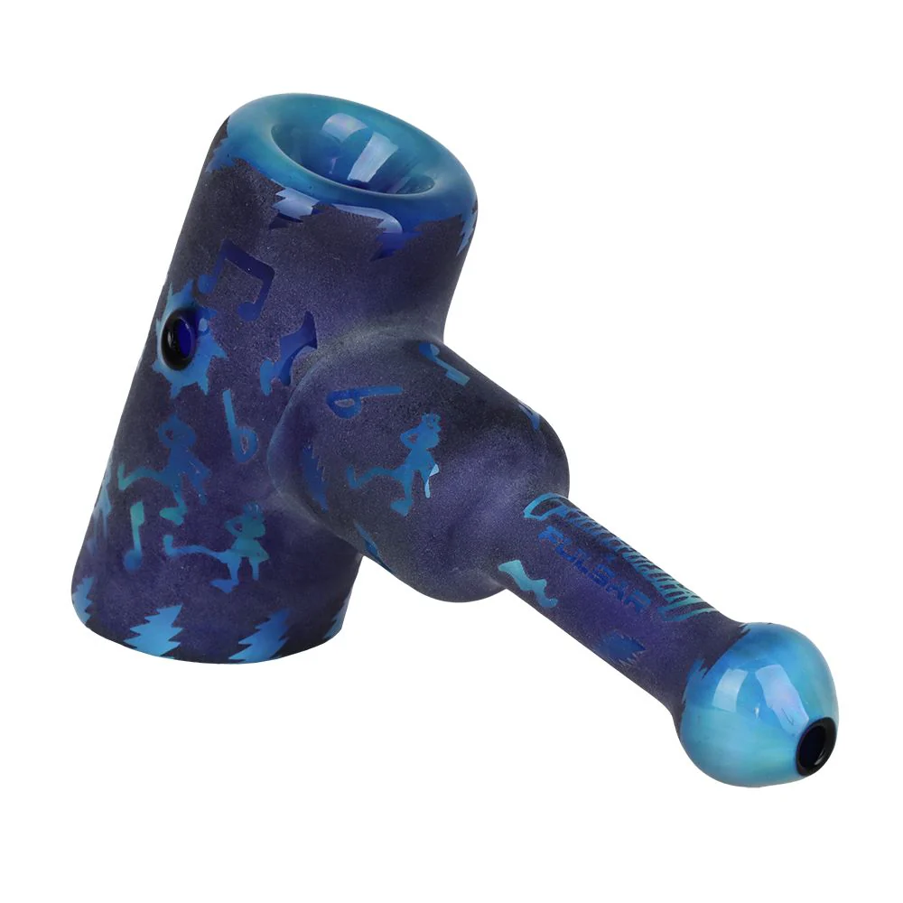 Grateful Dead x Pulsar Ethereal Music Etched Glass Hammer Bubbler - Image 5