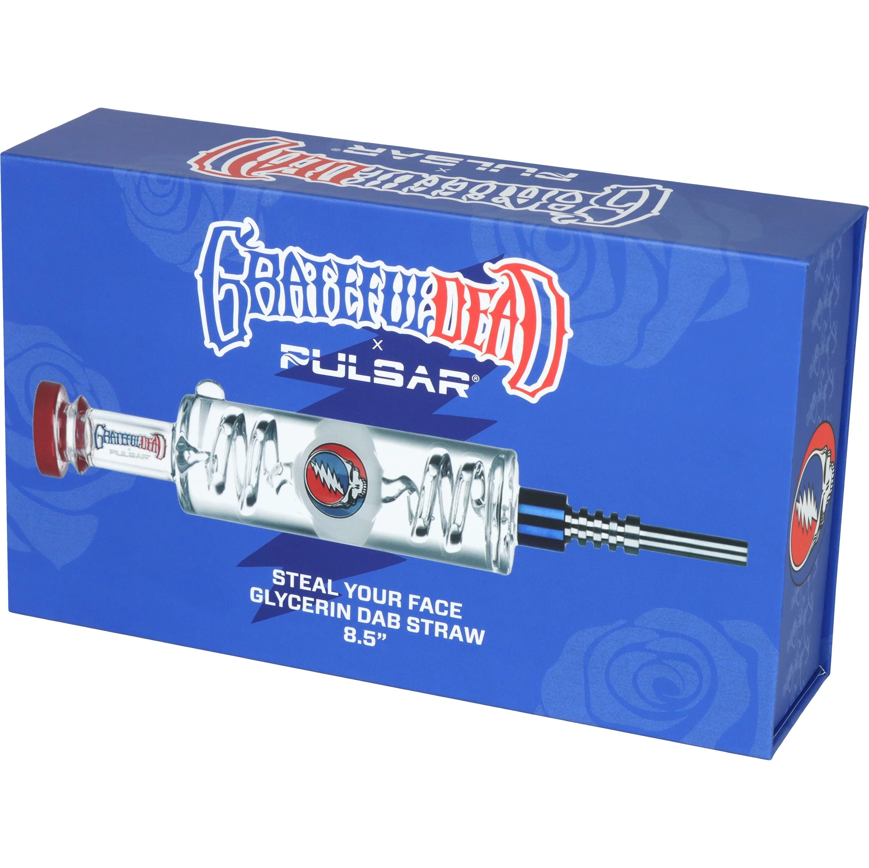 Grateful Dead x Pulsar Steal Your Face Glycerin Glass Dab Straw - Image 4