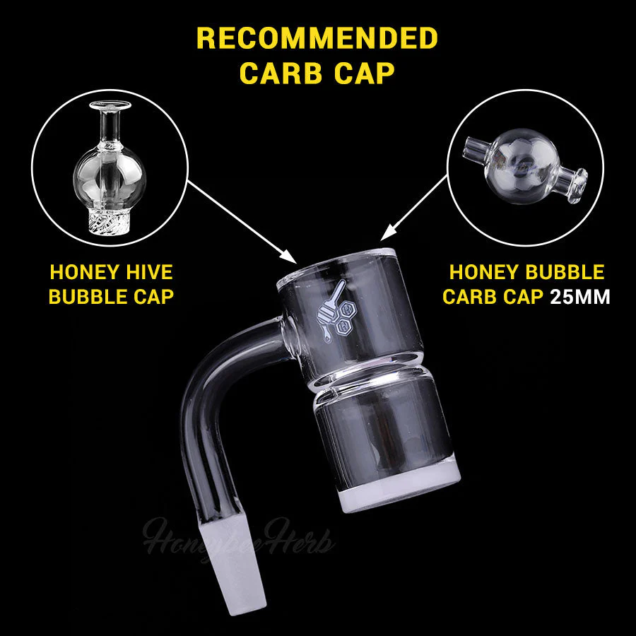 HONEY & MILK BEVEL SPLASH BUCKET QUARTZ BANGER - 90° DEGREE | YL - Image 7