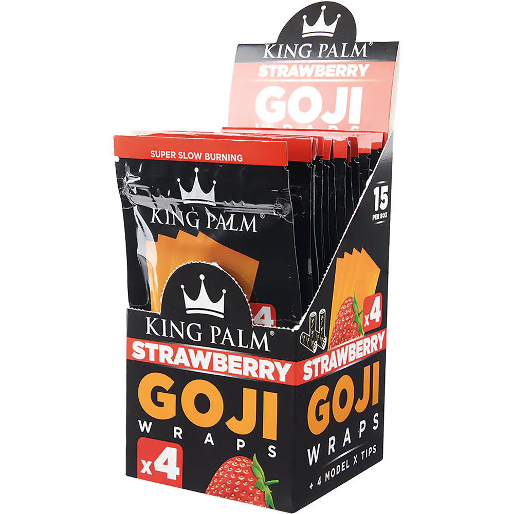 King Palm Goji Berry Wrap (Strawberry) (60 Wraps) - Image 2