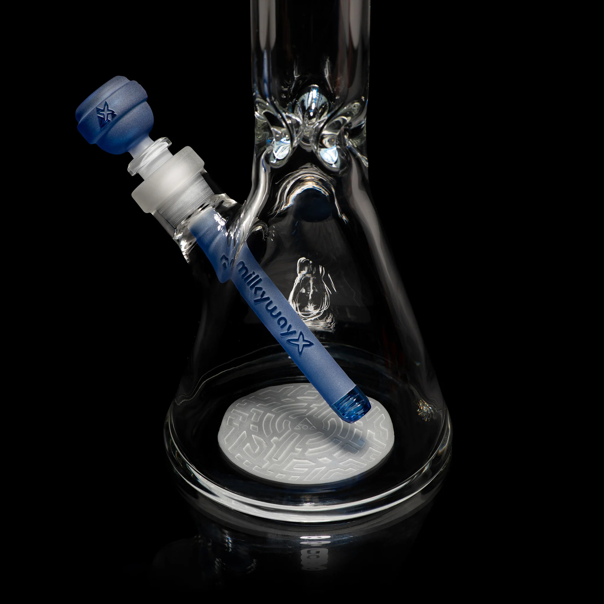 Milky Way Glass Bio-Mark Code 18″ Beaker Bong (Light Blue) - Image 4