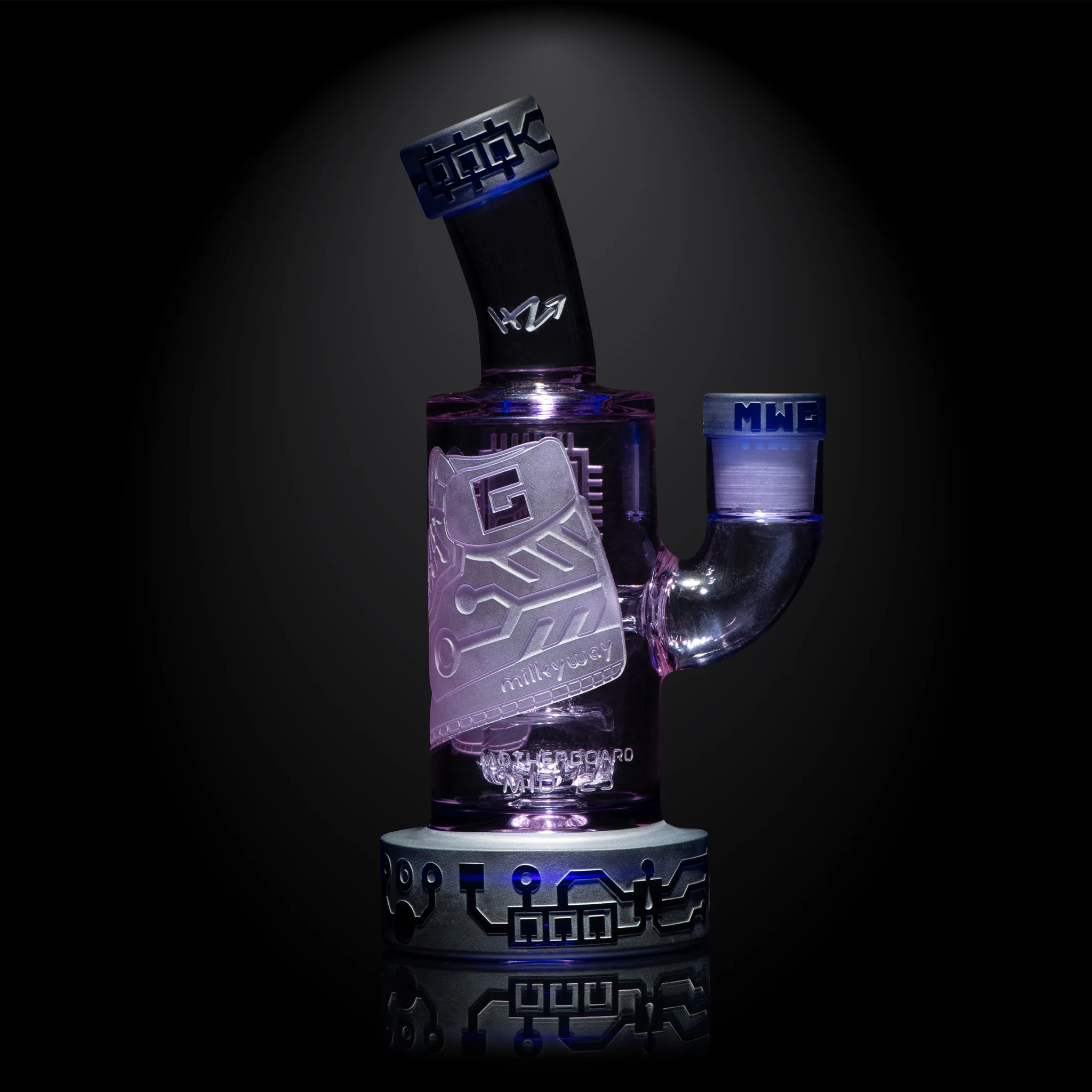 Milky Way Glass Motherboard Mid 6" Dab Rig (Purple) - Image 6