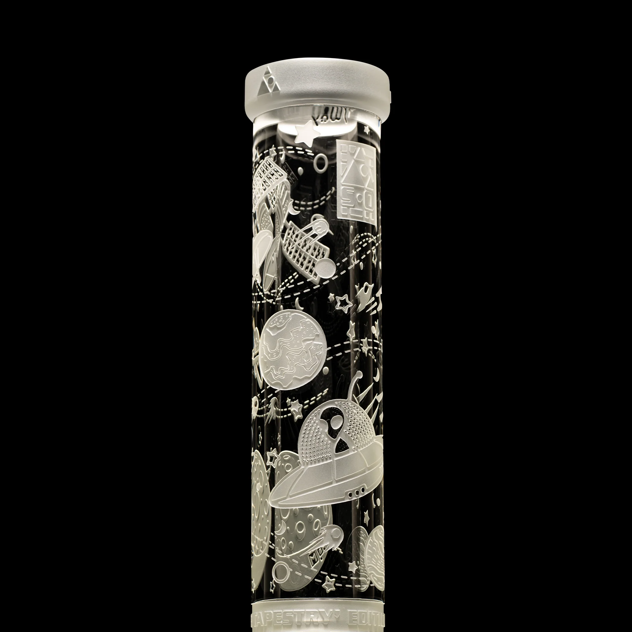 Milky Way Glass Space Odyssey: 4001 AD 14″ Beaker Bong (Clear) - Image 4