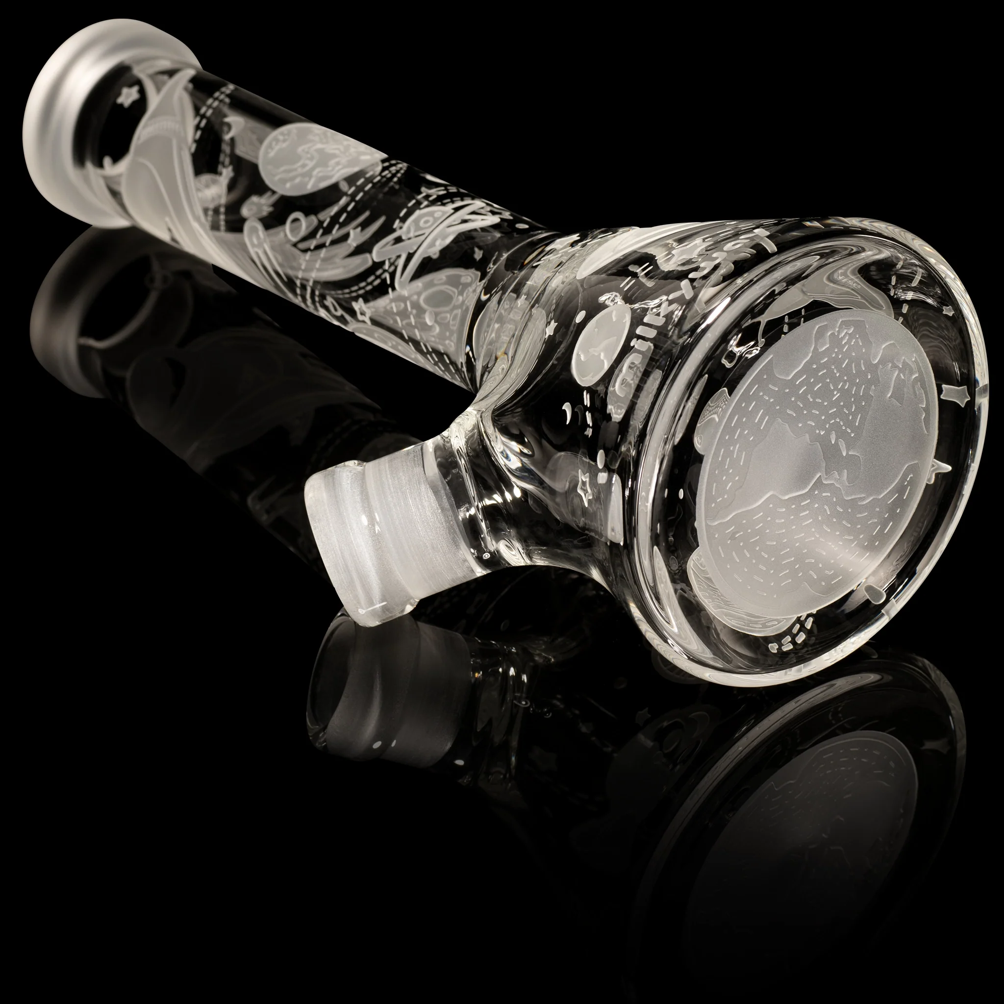 Milky Way Glass Space Odyssey Mini 8" Beaker Bong (Clear) - Image 4