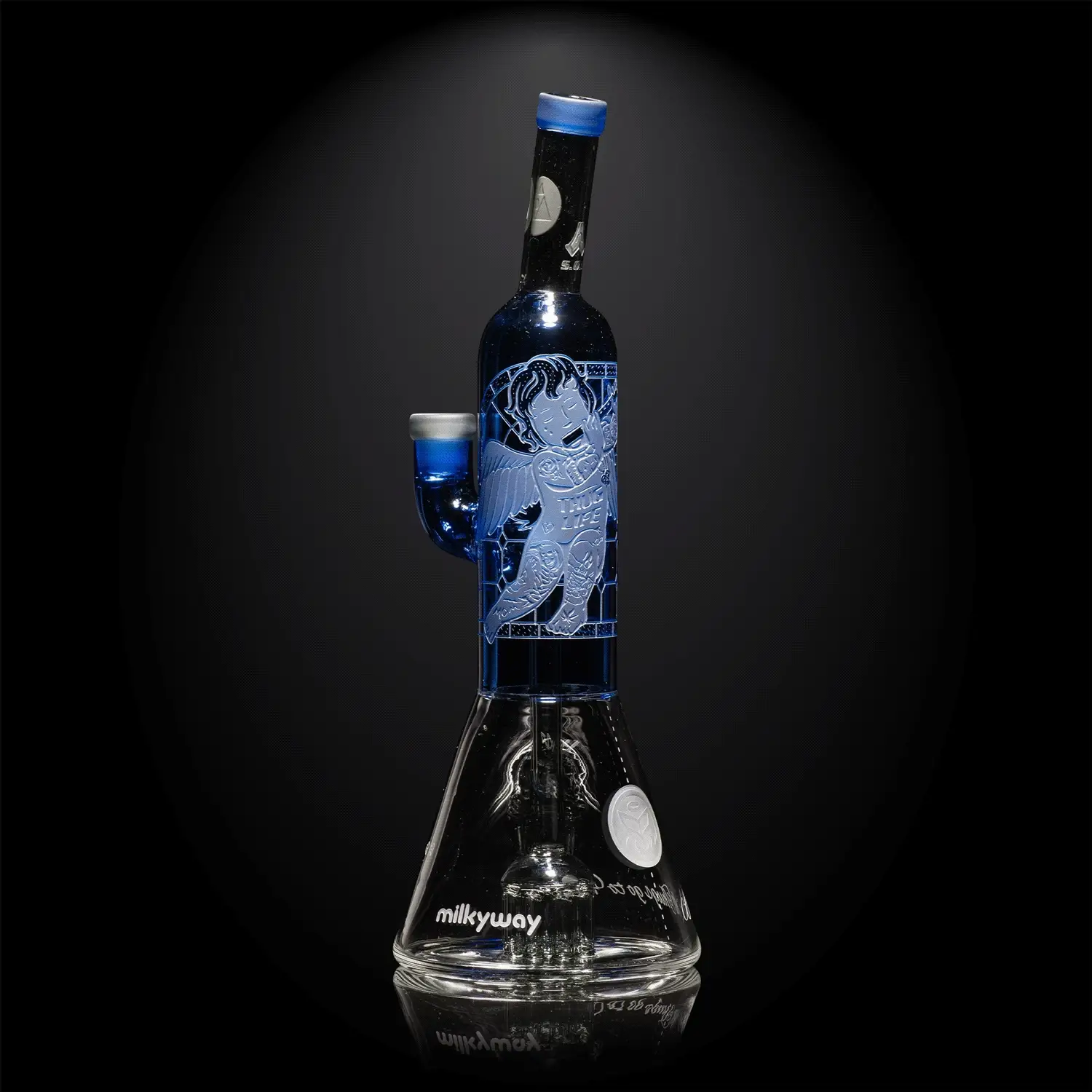Milky Way Glass Thug Life 13" Dab Rig (Blue) - Image 2