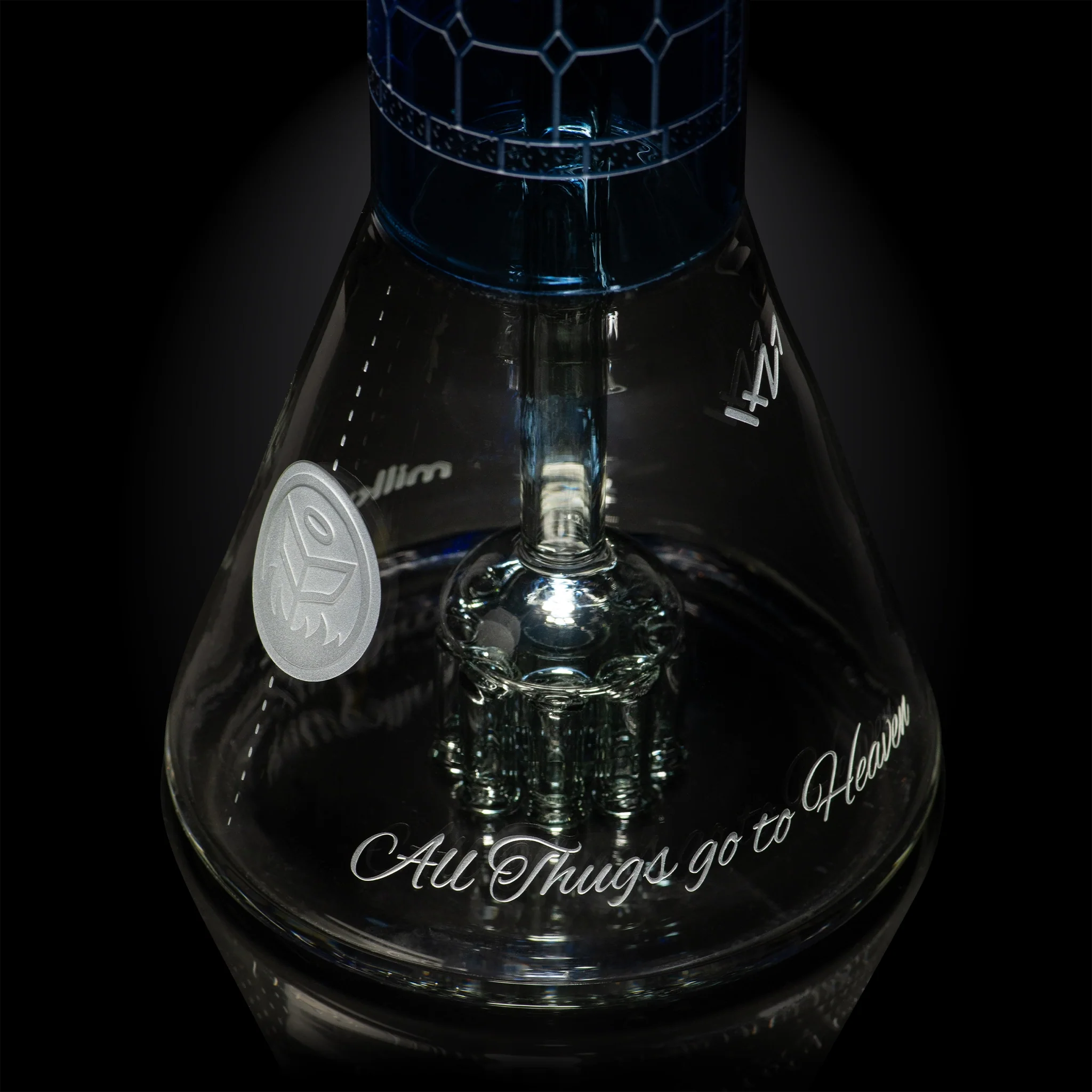 Milky Way Glass Thug Life 13" Dab Rig (Blue) - Image 4