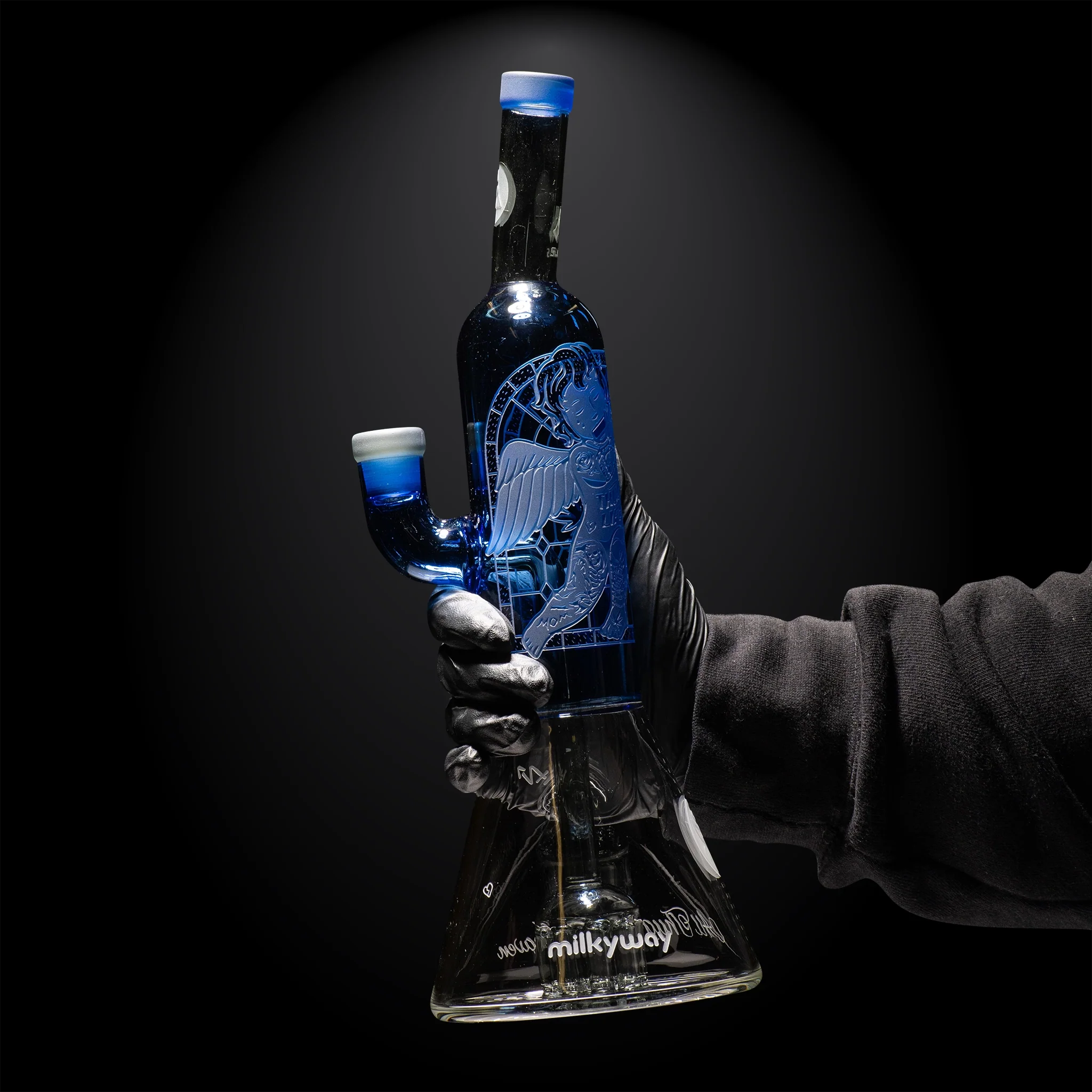 Milky Way Glass Thug Life 13" Dab Rig (Blue) - Image 7