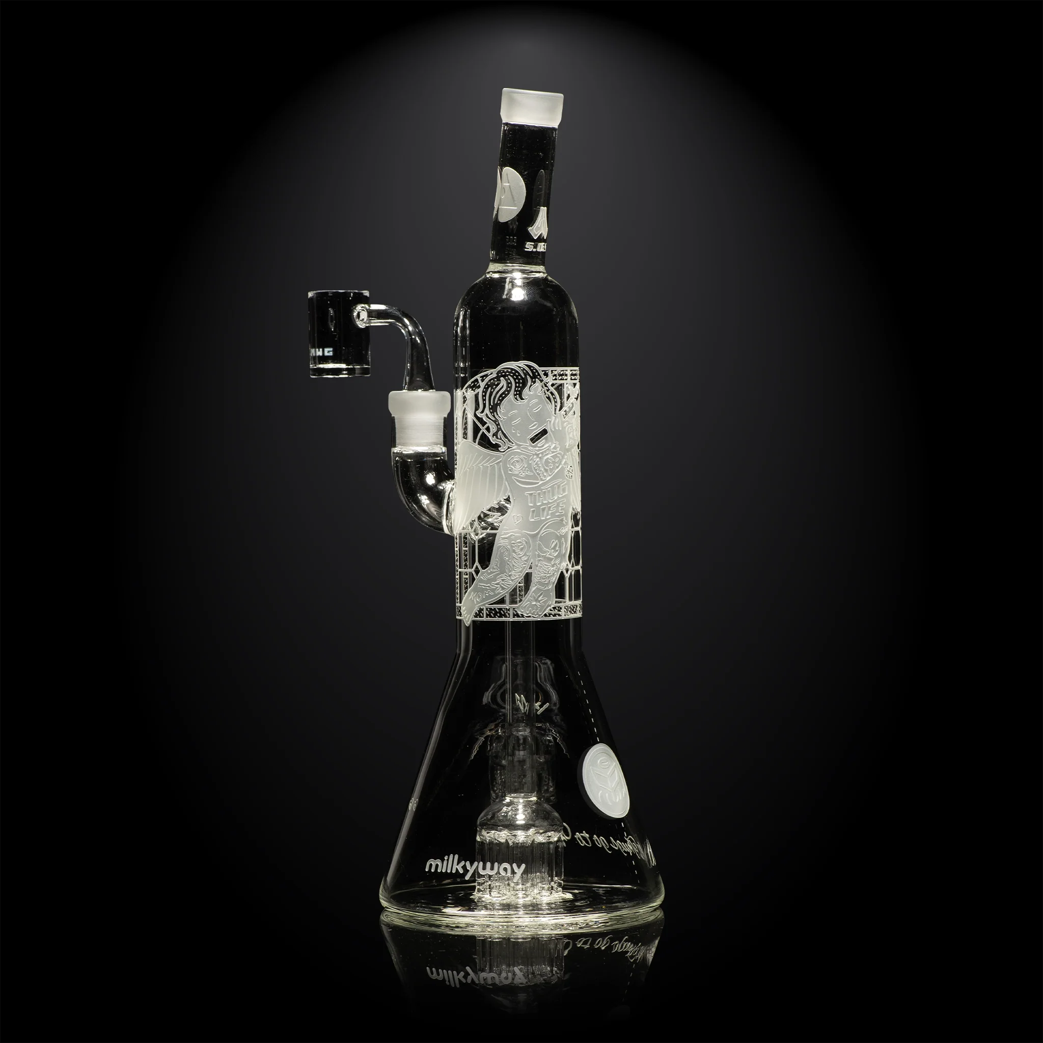 Milky Way Glass Thug Life 13" Dab Rig (Clear) - Image 3