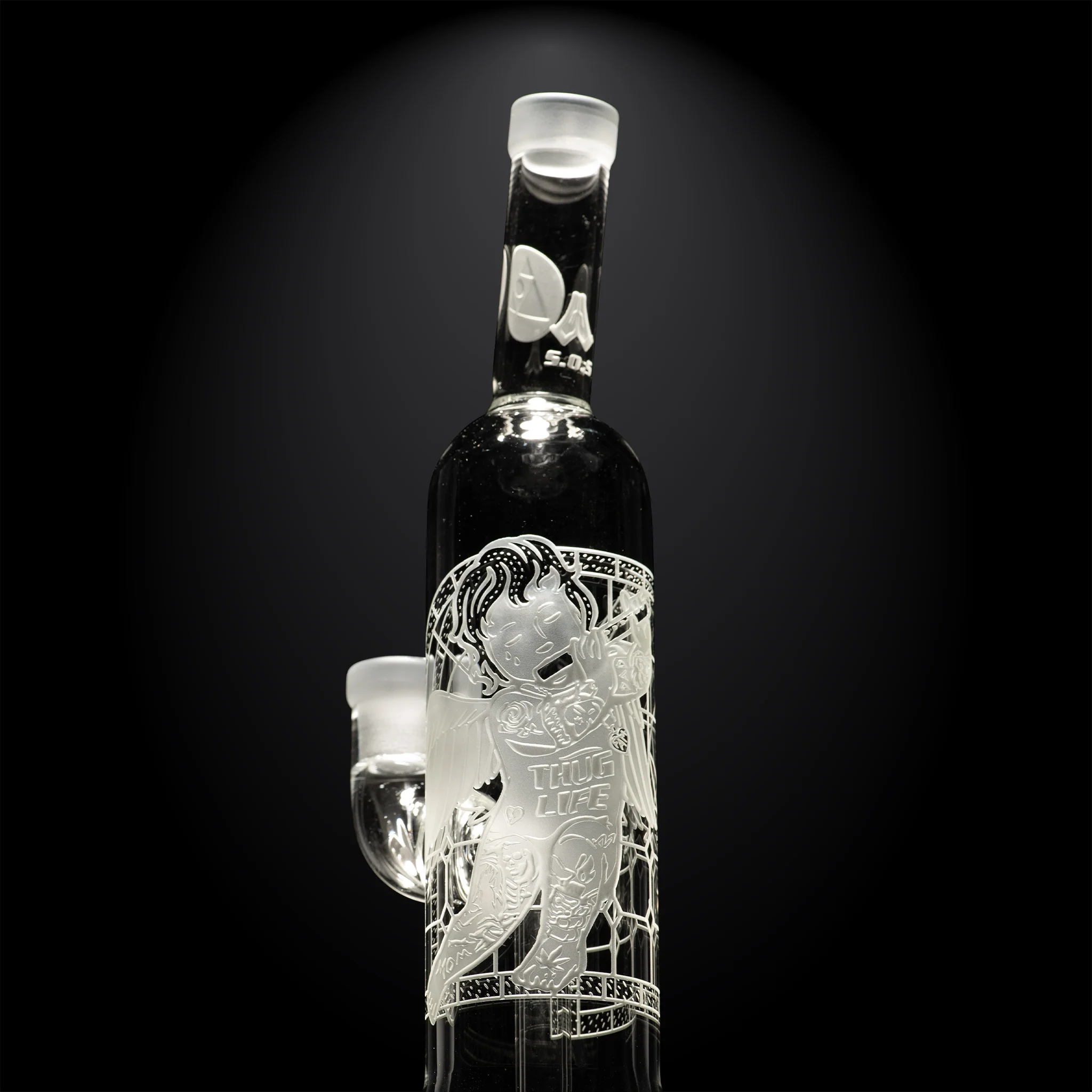 Milky Way Glass Thug Life 13" Dab Rig (Clear) - Image 6