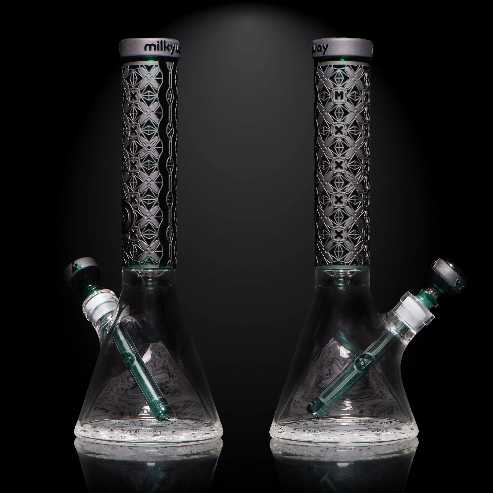 Milky Way Glass X-Morphic: EVO 14″ Beaker Bong (Teal) - Image 2