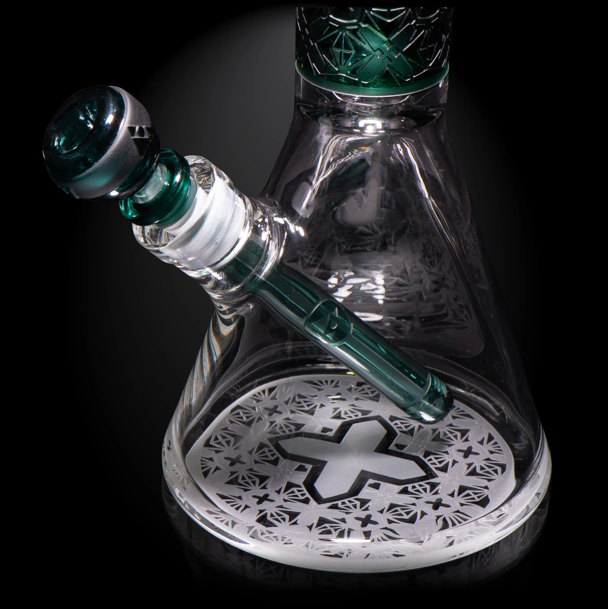 Milky Way Glass X-Morphic: EVO 14″ Beaker Bong (Teal) - Image 4