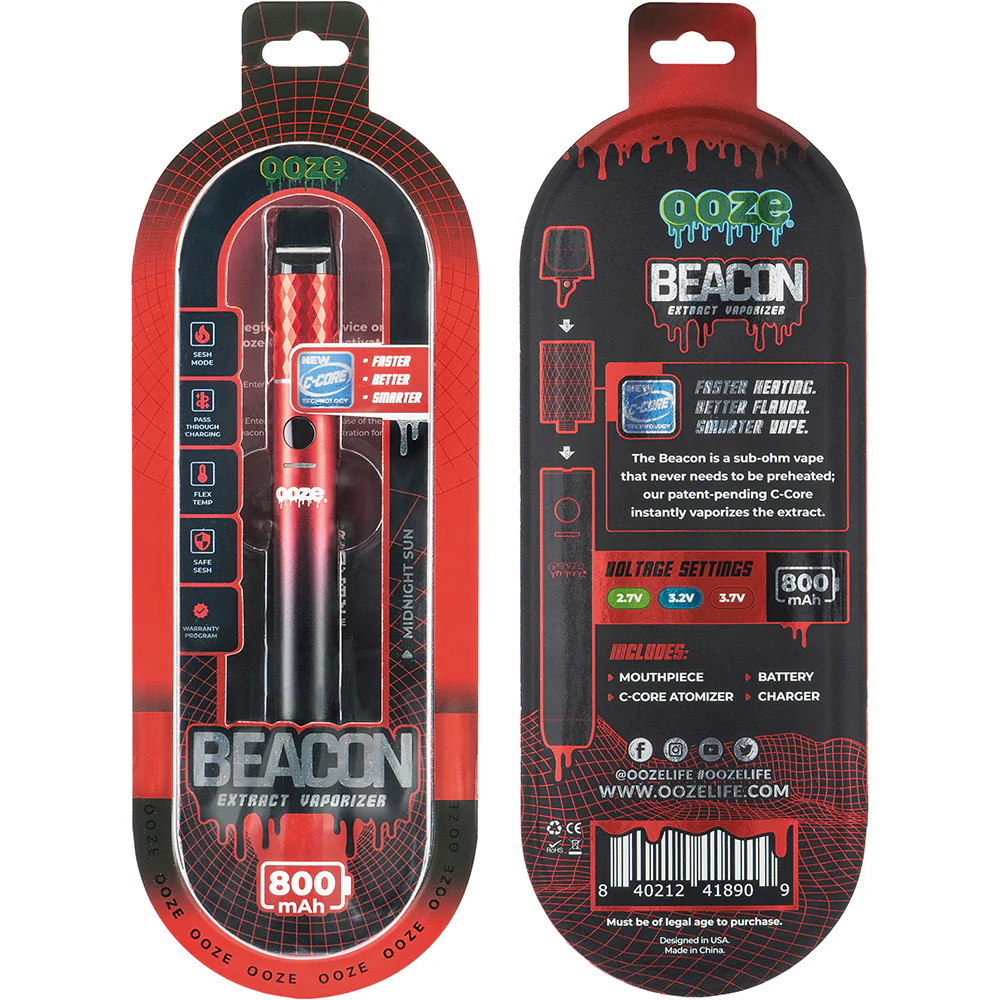 Ooze Beacon Concentrate Vaporizer (Red) - Image 2
