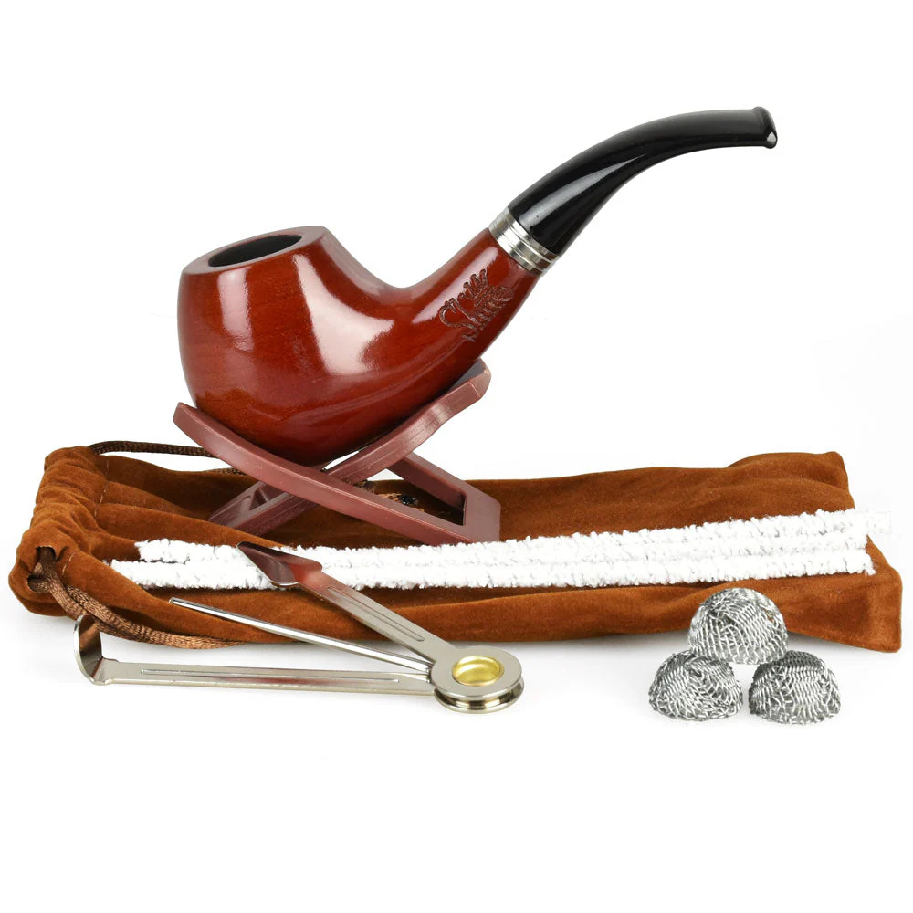 Pulsar Shire Pipes Bent Apple Cherry Wood Pipe - Image 2