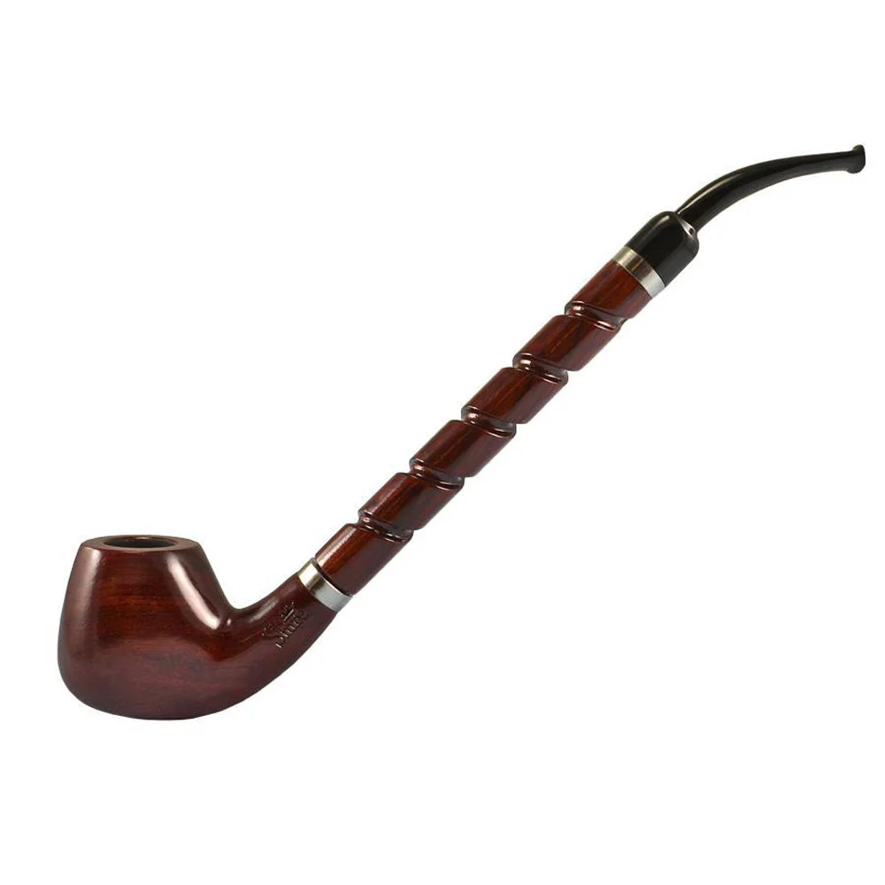 Pulsar Shire Pipes Bent Brandy Cherry Wood Pipe - 10.5"