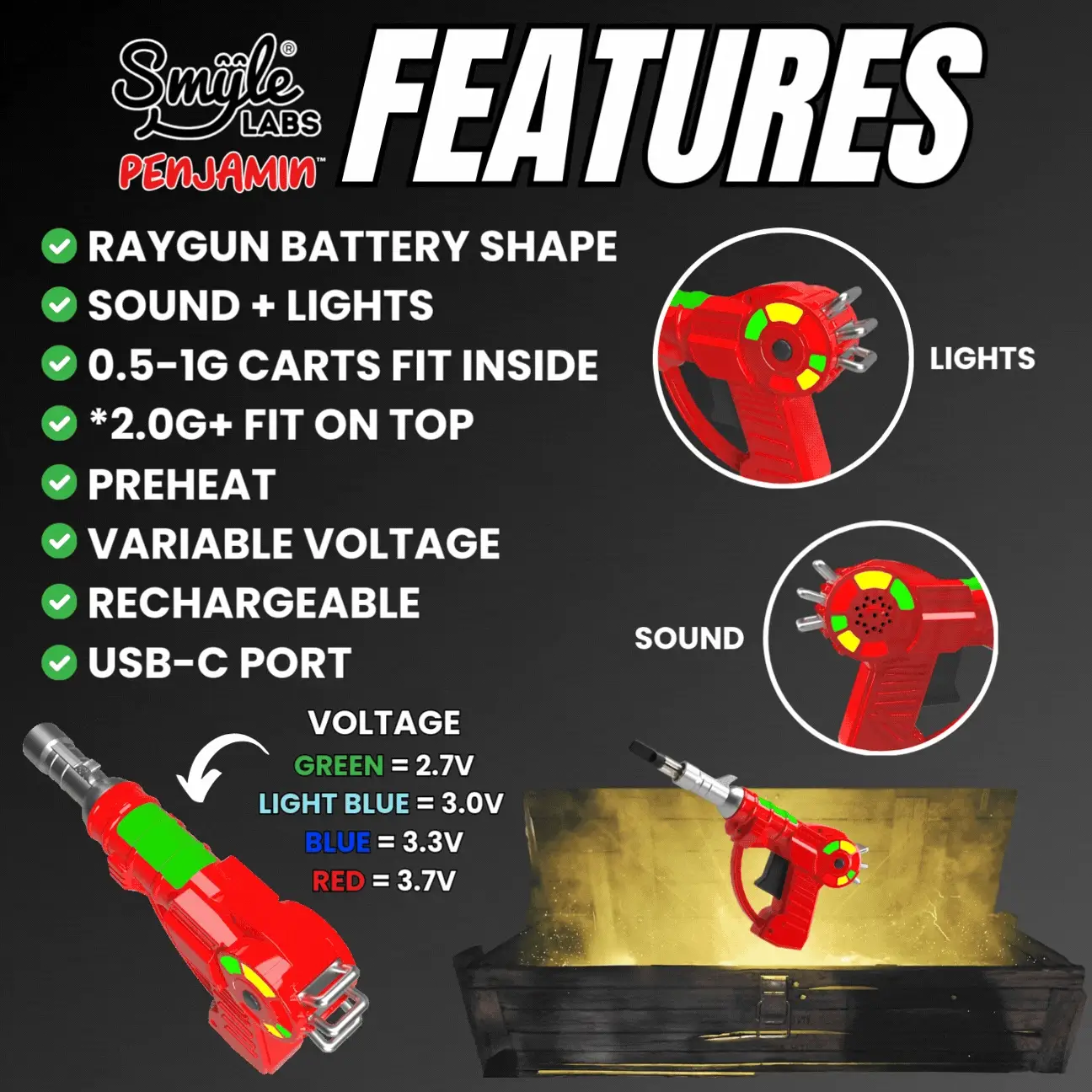 Raygun Penjamin Battery with Lights and Sound - Image 3