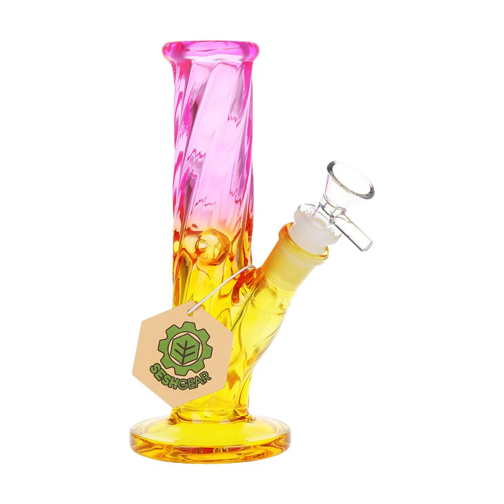 Twist Ombre Straight Tube Glass Water Pipe - Image 5