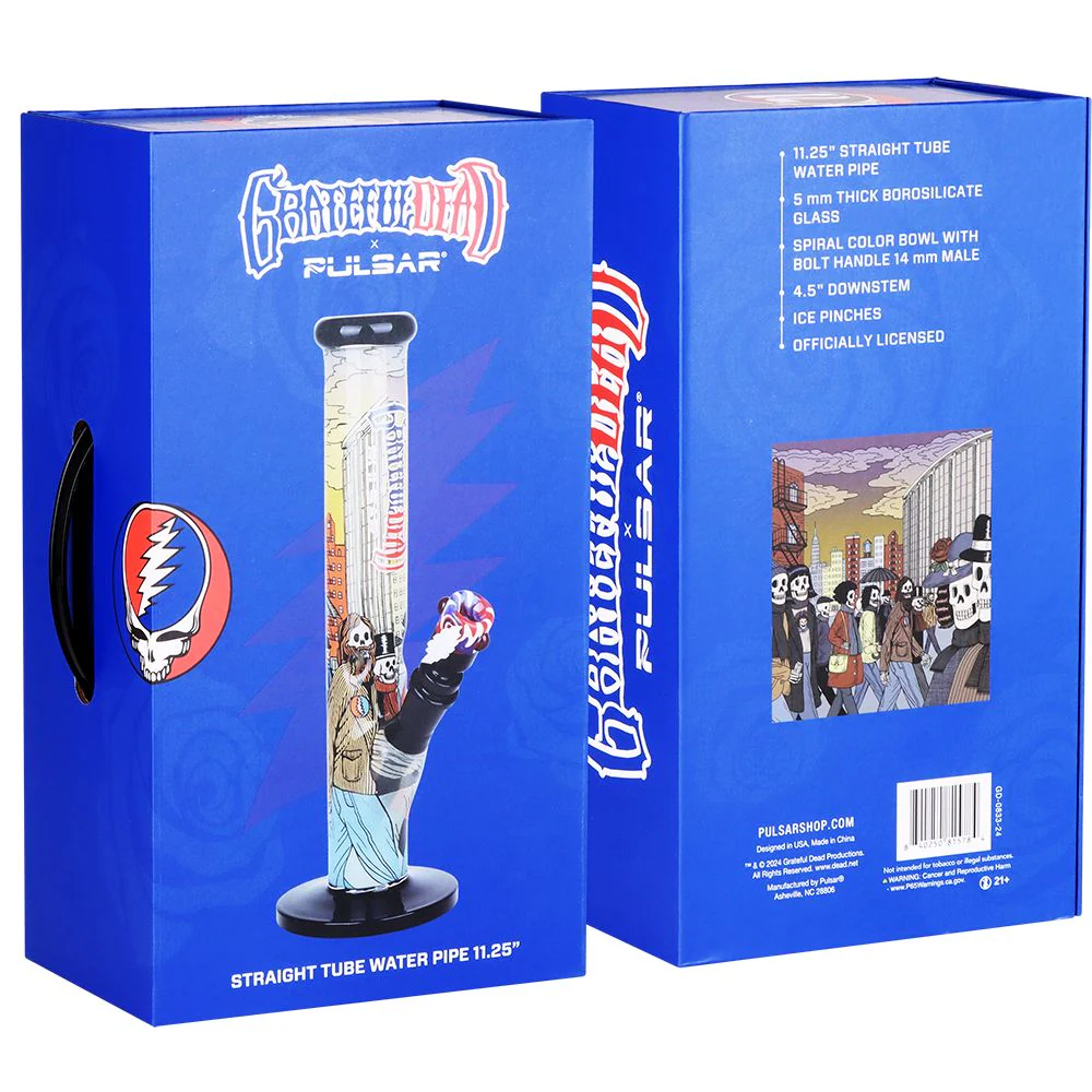 The Grateful Dead x Pulsar Inside Print Straight Tube Glass Water Pipe - Image 9