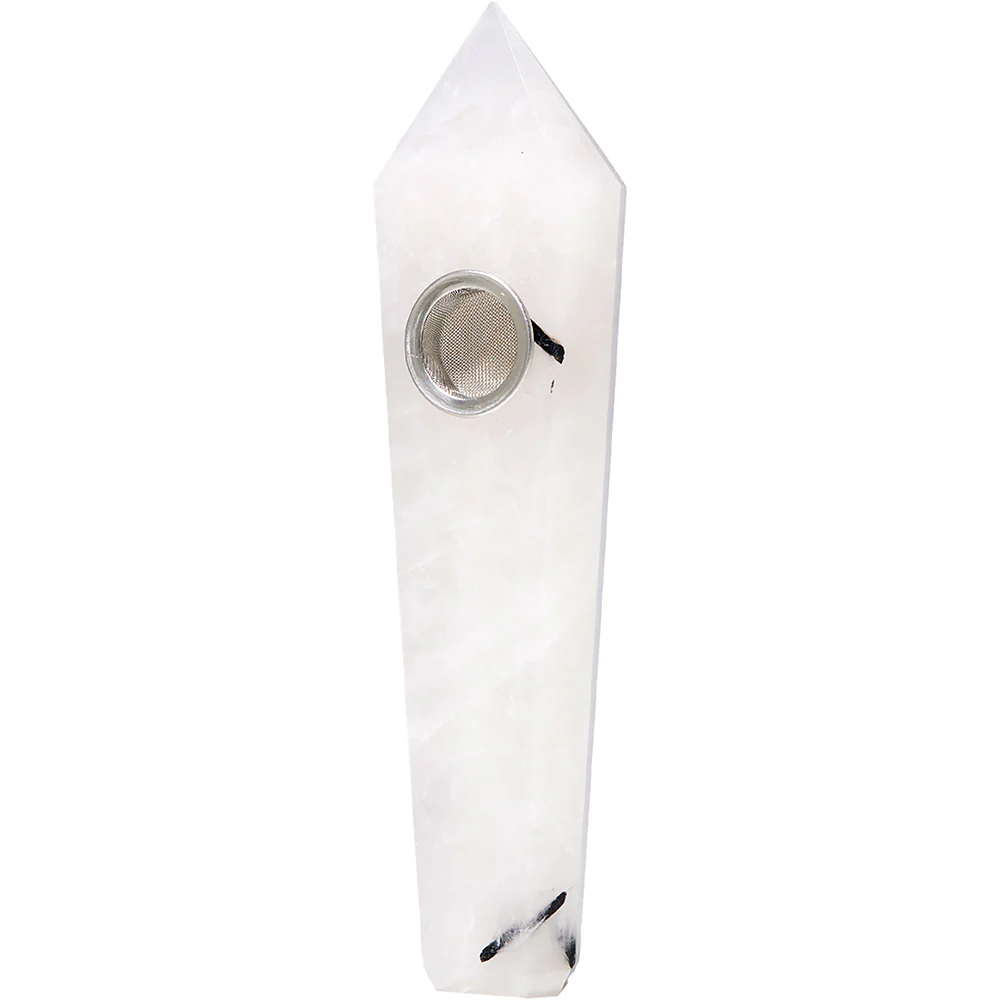 Tourmalinated Quartz Gemstone Pipe