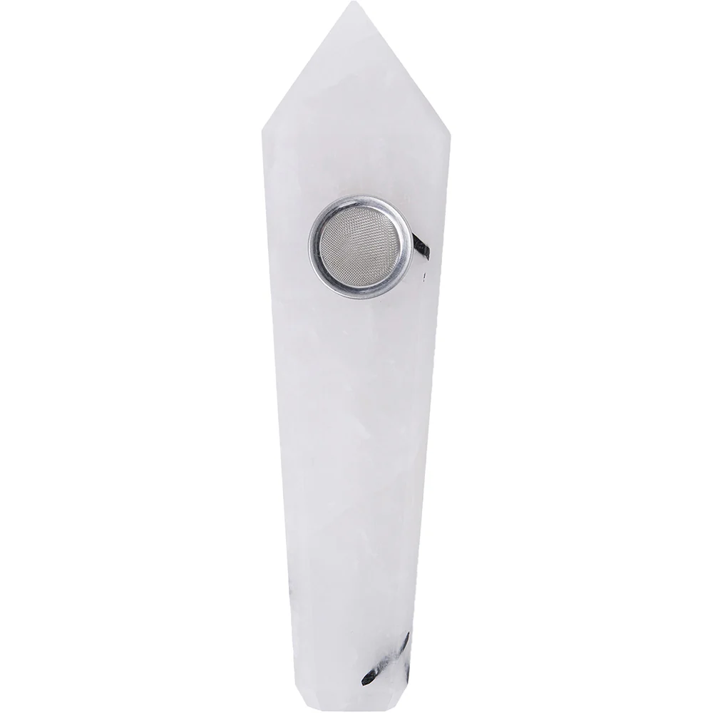 Tourmalinated Quartz Gemstone Pipe - Image 2