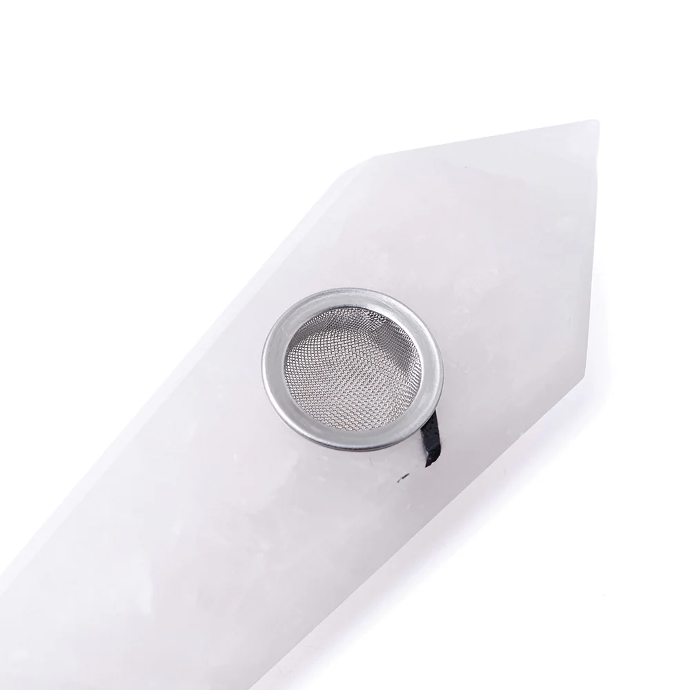 Tourmalinated Quartz Gemstone Pipe - Image 3