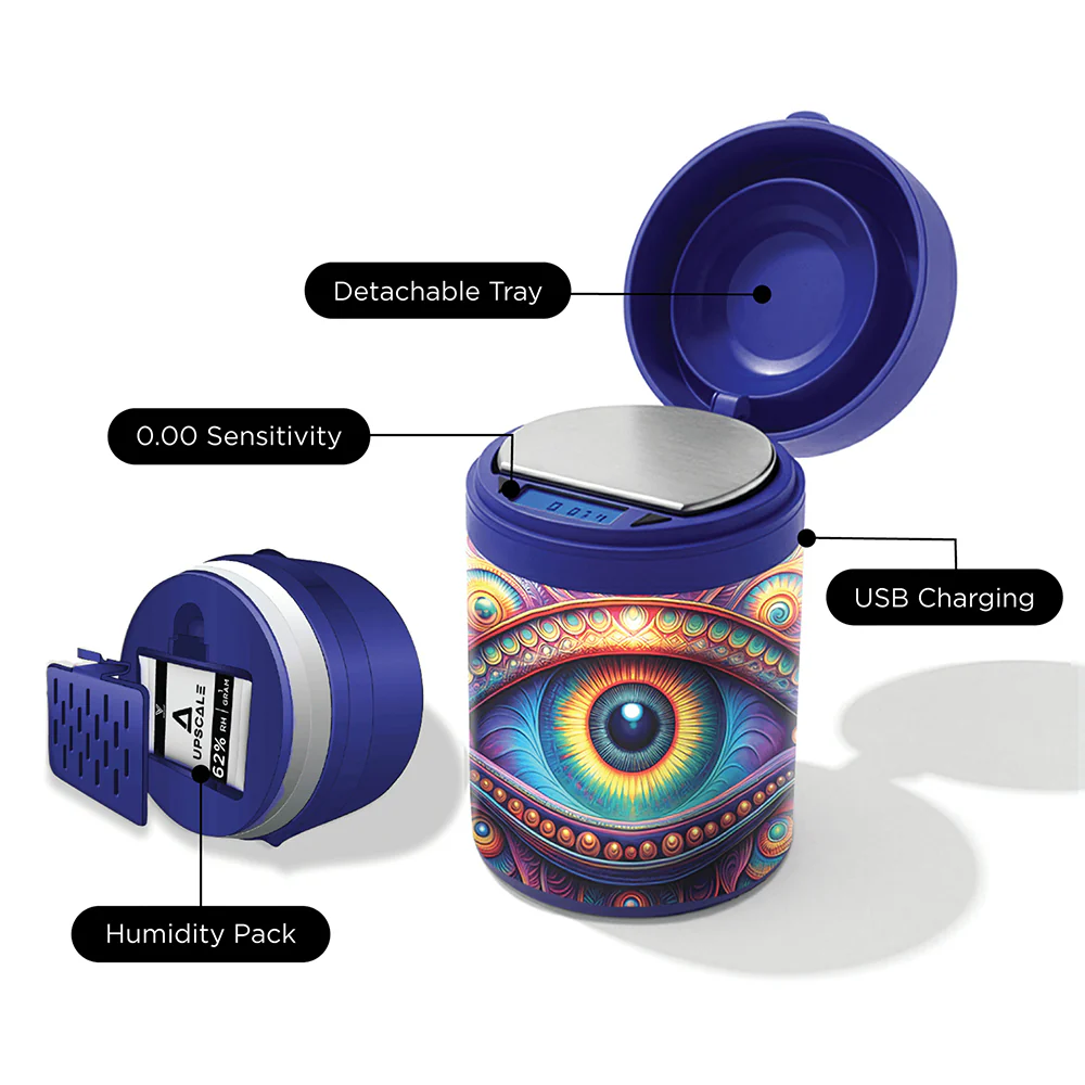 Upscale Storage Jar with built in Scale (Psychadelic Eye) - Image 4