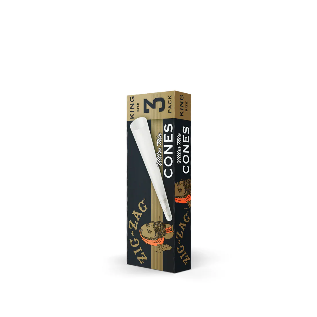 Zig-Zag Ultra Thin Cones - King Size (3-Pack) - Image 2